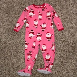 Child of Mine Santa fleece sleeper - like new!